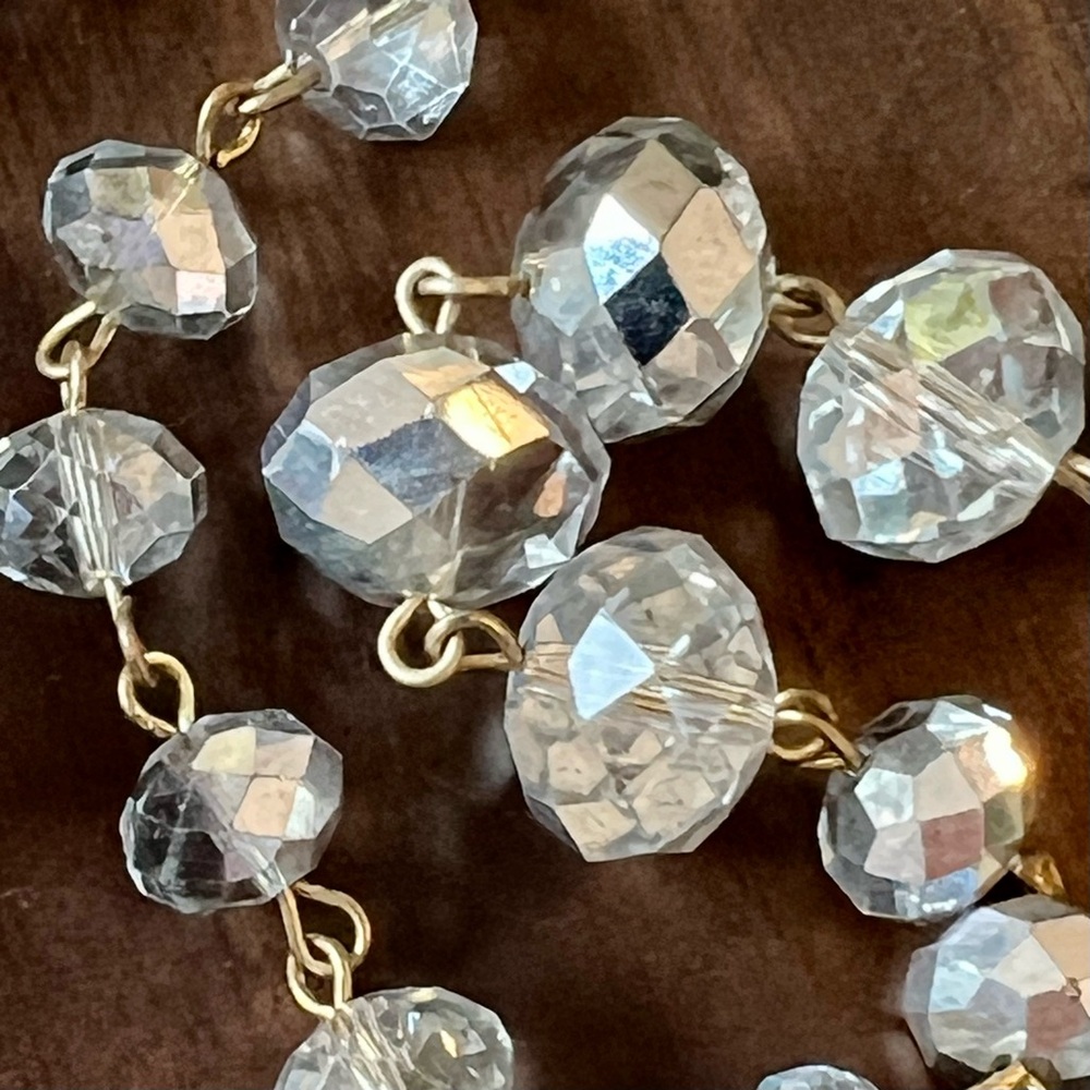 Faceted Crystal Beaded Necklace - Picture 2 of 3